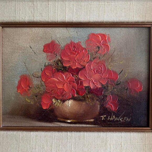 Original Floral Botanical Oil Painting by T. Hansen - Picture 4 of 7